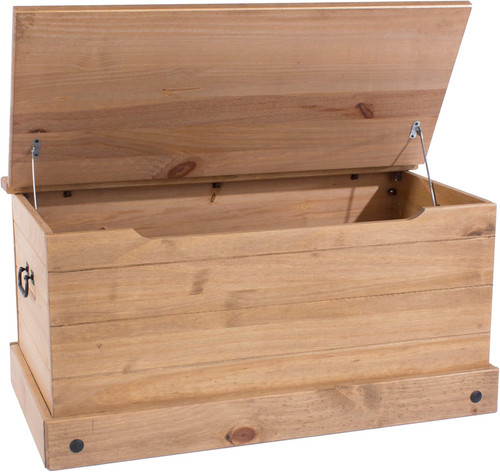 Solid pine wood ottoman - solid,