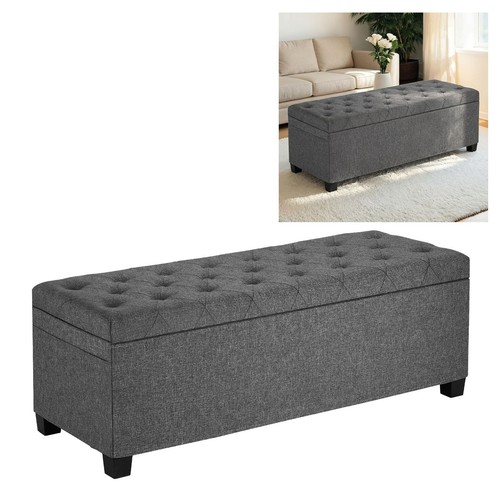 Storage ottoman bench button - ottoman, bench,