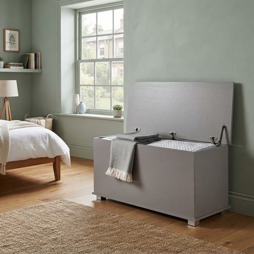 Elegant grey ottoman storage - elegant,