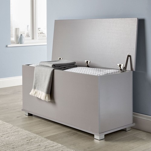 Ottoman storage chest grey - grey, toy