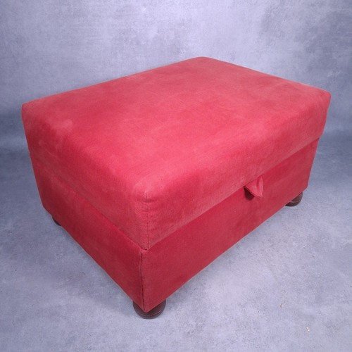 Red storage ottoman blanket - storage,