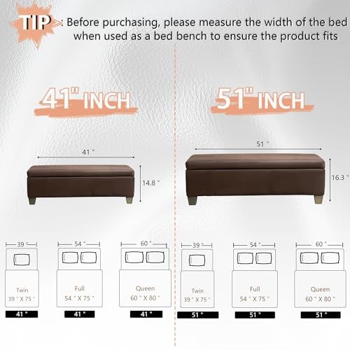 Udax storage ottoman - 41",
